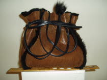 Sheepskin Dolly Bag with a 12 inch ruler